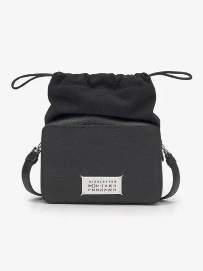 Logo Patch Leather Bucket Cross Bag Black - MAISON MARGIELA - BALAAN 2