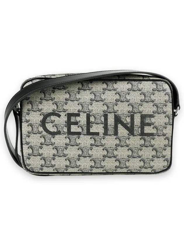 Triomphe Logo Print Medium Messenger Bag Beige - CELINE - BALAAN 3