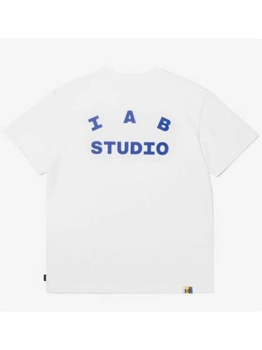 Logo Short Sleeve T-Shirt White Navy - IAB STUDIO - BALAAN 2