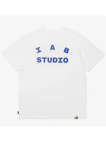 Logo Short Sleeve T-Shirt White Navy - IAB STUDIO - BALAAN 2