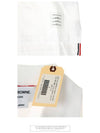 Side Slit Three Stripe Tab Short Sleeve Polo Shirt White - THOM BROWNE - BALAAN 6