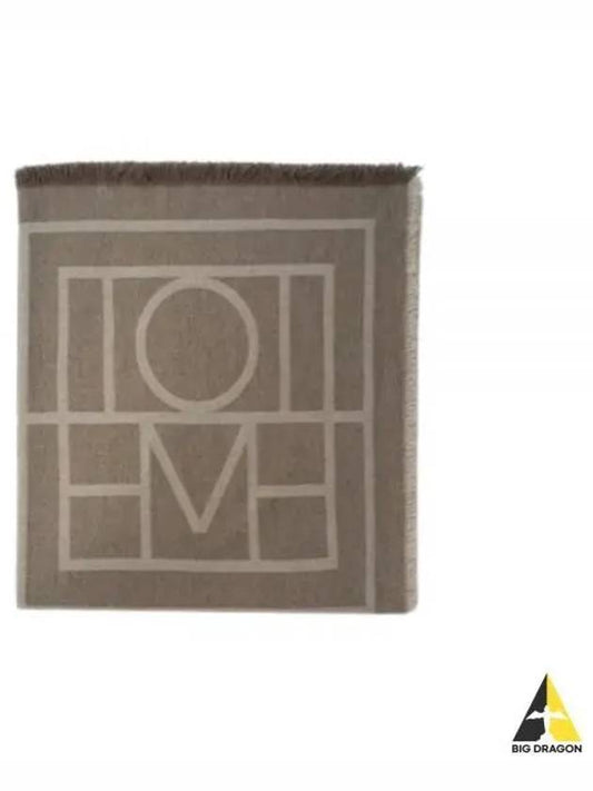 Monogram Wool Cashmere Scarf Beige - TOTEME - BALAAN 2