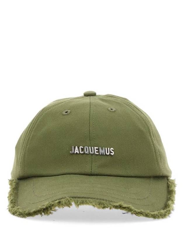 La Casquette Artichaut Fringe Metal Logo Ball Cap Khaki - JACQUEMUS - BALAAN 2