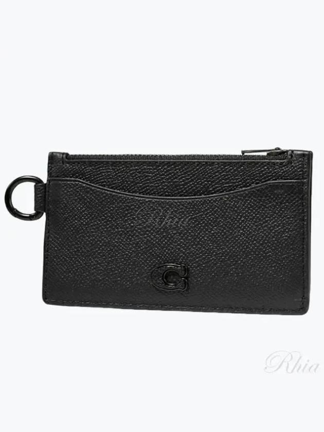 Tonal Logo Leather Card Wallet Black - COACH - BALAAN 2