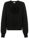 Genius Logo Sweatshirt Black 8G000 28 809KX 999 - MONCLER - BALAAN 1