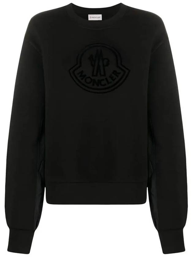 Genius Logo Sweatshirt Black 8G000 28 809KX 999 - MONCLER - BALAAN 1