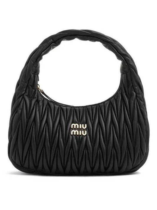 Wander Materasse Nappa Leather Hobo Bag Black - MIU MIU - BALAAN 2