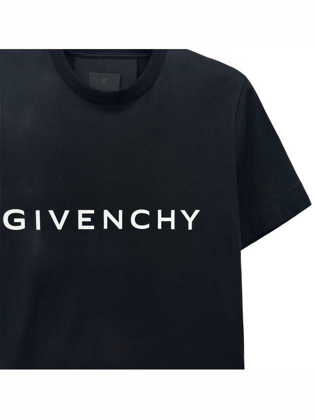 24SS Lettering Logo Short Sleeve TShirt BM716G 001 - GIVENCHY - BALAAN 3