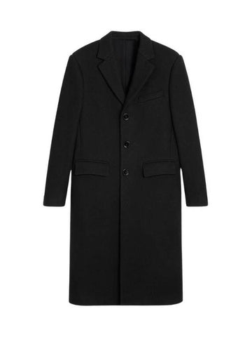 boxy coat felt black - CELINE - BALAAN 1