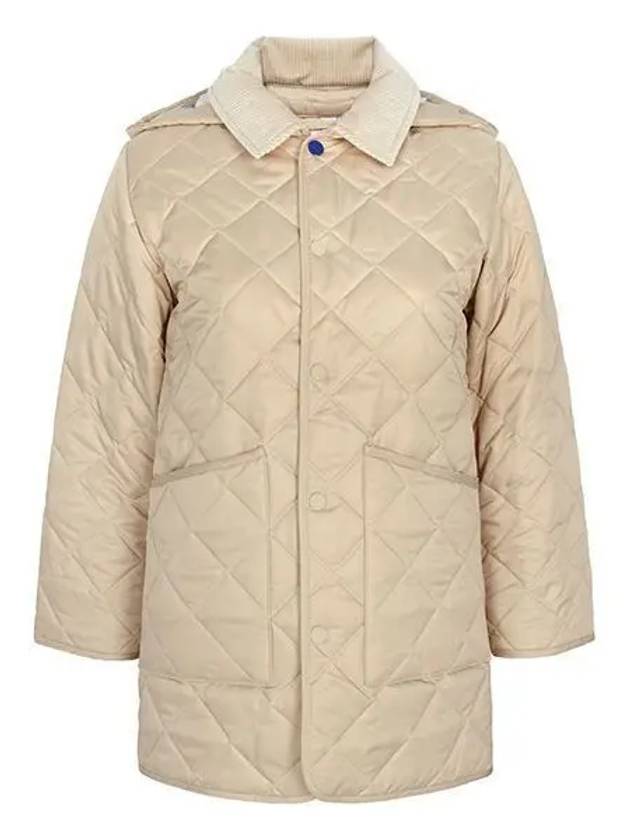 Kids Quilted Coat Pale Stone - BURBERRY - BALAAN 2