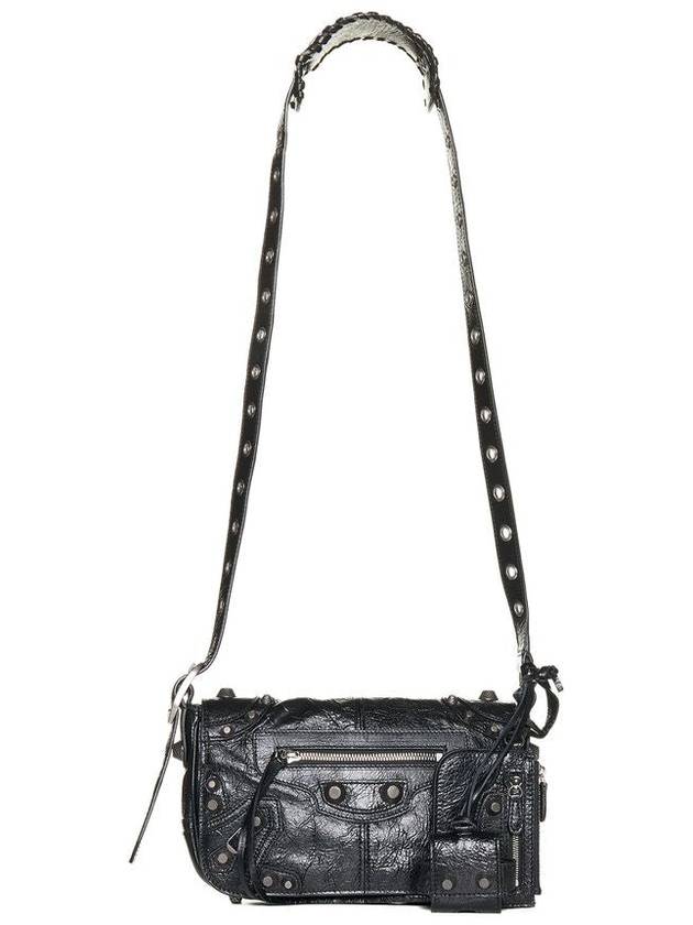 Zipper Stud Arena Lambskin Shoulder Bag Black - BALENCIAGA - BALAAN 3