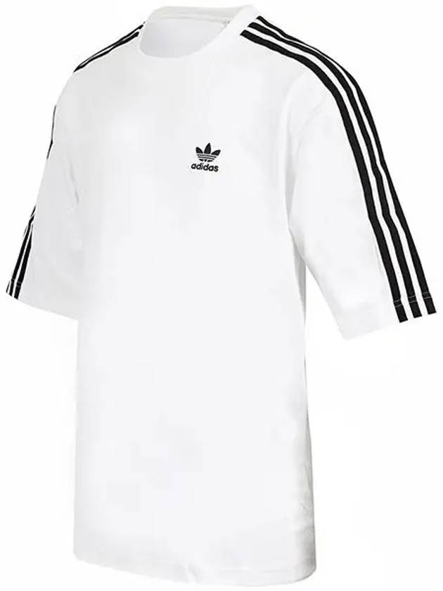 Oversized 3 Stripe Short Sleeve T-Shirt White - ADIDAS - BALAAN 3