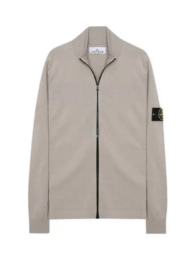 Soft Cotton Knit Zip-Up Jacket Dove Grey - STONE ISLAND - BALAAN 2