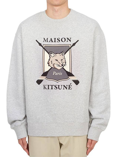 College Fox Print Sweatshirt Light Grey - MAISON KITSUNE - BALAAN 2