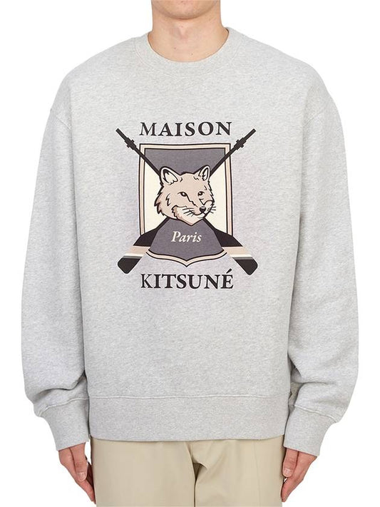 College Fox Print Sweatshirt Light Grey - MAISON KITSUNE - BALAAN 2