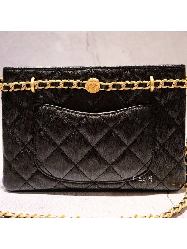 Chain base chain border decoration accordion mini bag caviar black short chain shoulder bag AS4437 - CHANEL - BALAAN 3