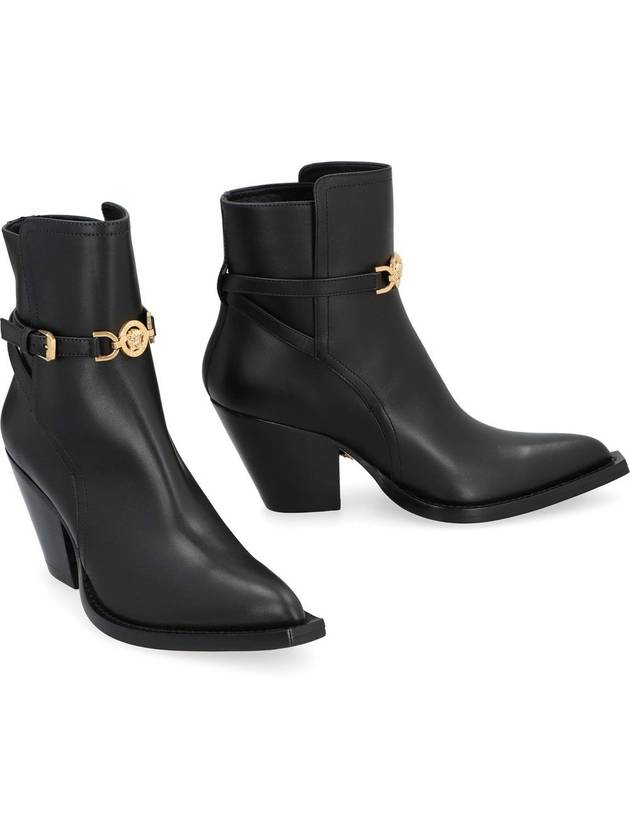 Versace Leather Ankle Boots - VERSACE - BALAAN 3