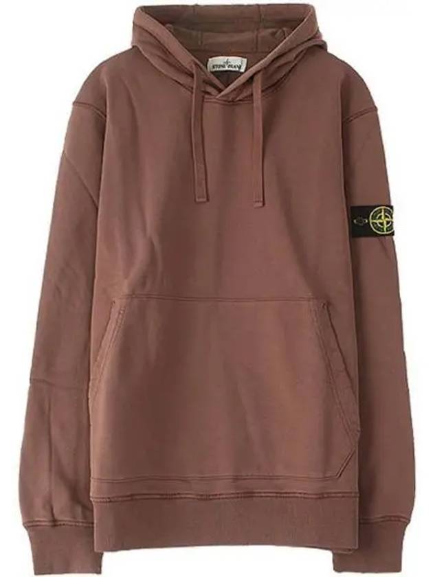 Wappen Patch Garment Dyed Hoodie Choco - STONE ISLAND - BALAAN 1