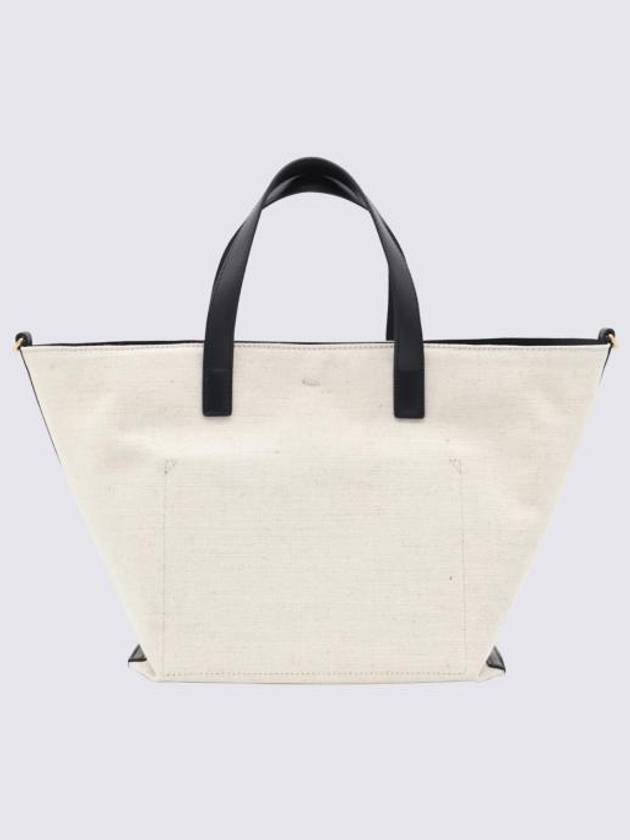 Logo Small Wander Square Tote Bag Cream - JIL SANDER - BALAAN 4