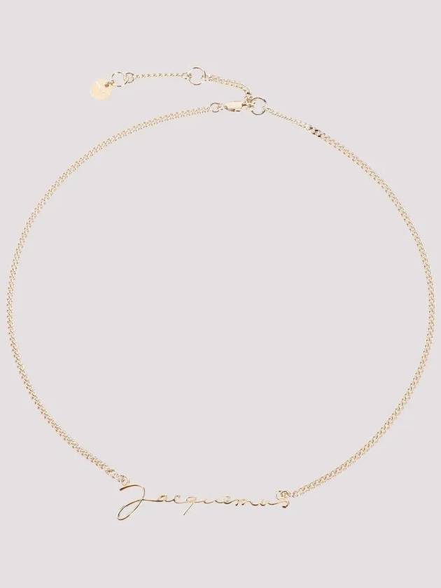 La Chain Signature Logo Chain Necklace Gold - JACQUEMUS - BALAAN 2