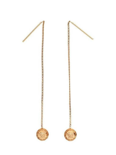 Medusa Drop Earrings Gold - VERSACE - BALAAN 1