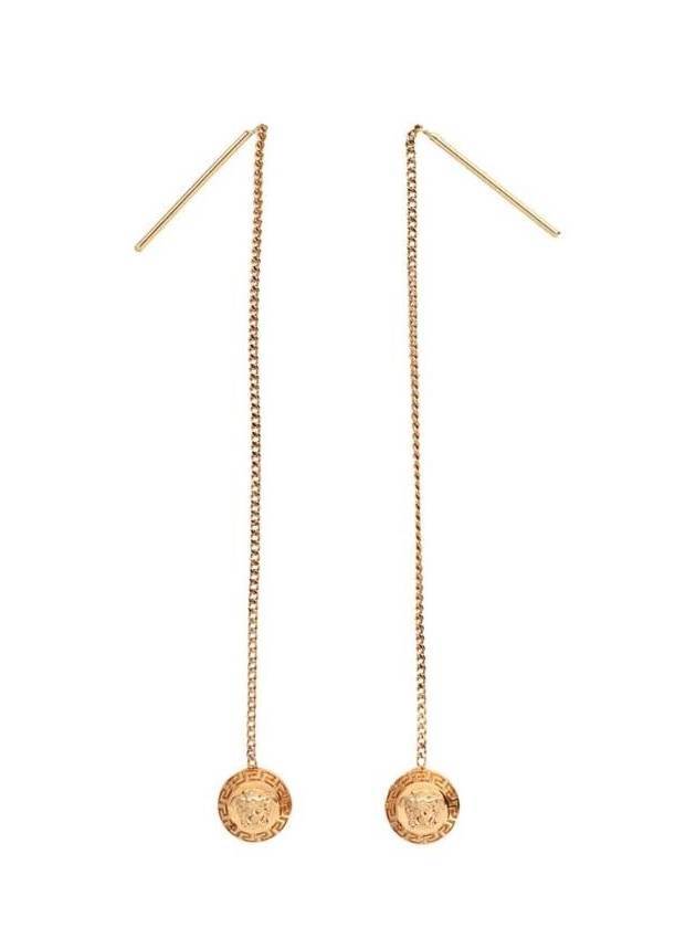 Medusa Drop Earrings Gold - VERSACE - BALAAN 1