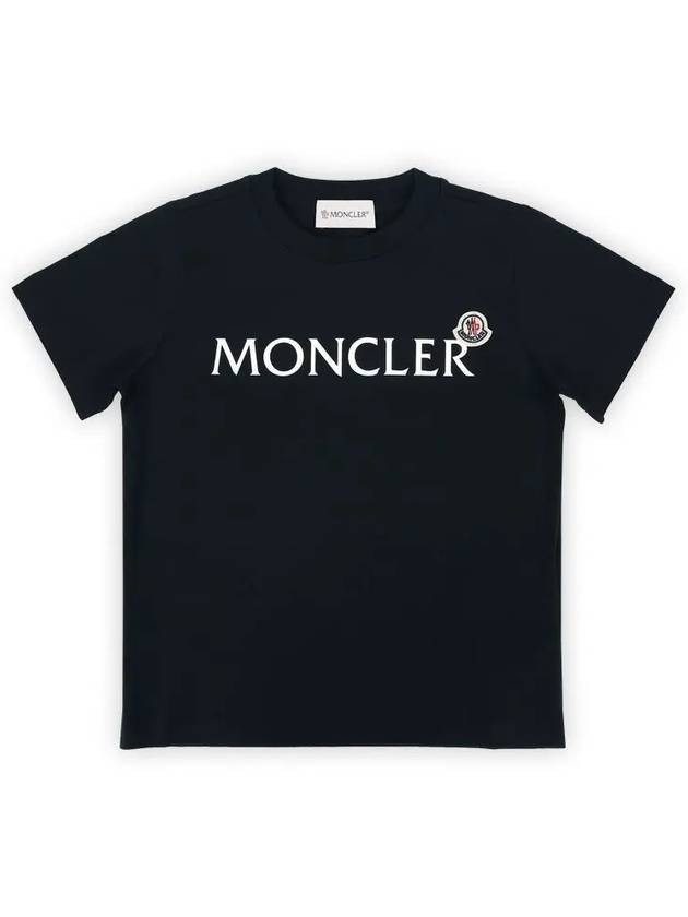 Kids lettering logo wappen short sleeve navy 8C00003 89AFV 778 8 10A - MONCLER - BALAAN 1