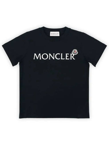 Kids lettering logo wappen short sleeve navy 8C00003 89AFV 778 8 10A - MONCLER - BALAAN 1