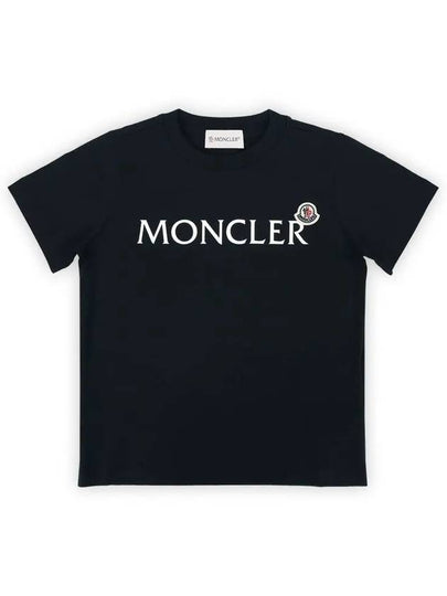 Kids lettering logo wappen short sleeve navy 8C00003 89AFV 778 - MONCLER - BALAAN 2