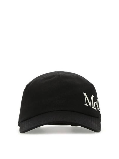 Embroidered Logo Ball Cap Black - ALEXANDER MCQUEEN - BALAAN 2