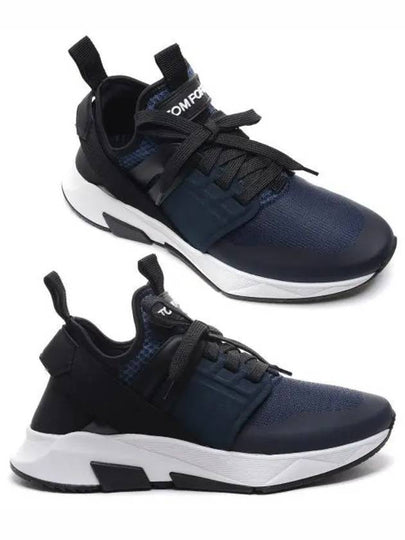 Men's Jago Nylon Mesh Low Top Sneakers Navy - TOM FORD - BALAAN 2