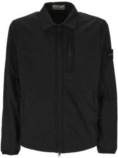 Zip-Up Over Long Sleeve Shirt Black - STONE ISLAND - BALAAN 1