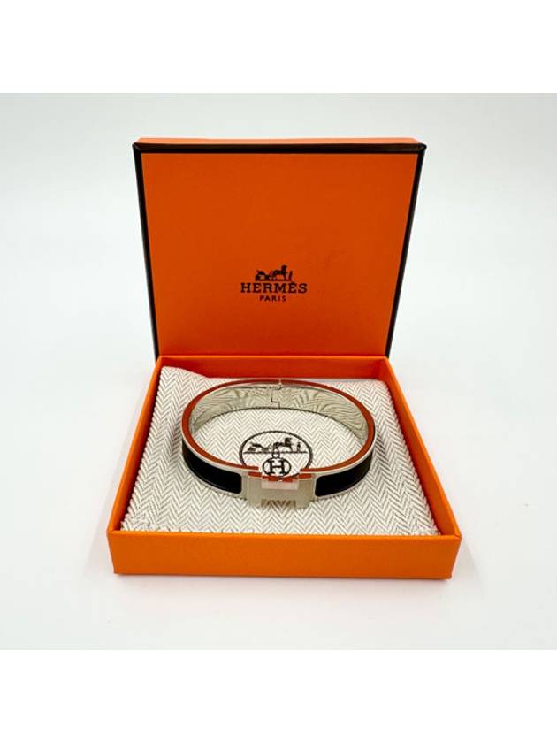 Click Ache HH Palladium Matte Bracelet Noir - HERMES - BALAAN 3