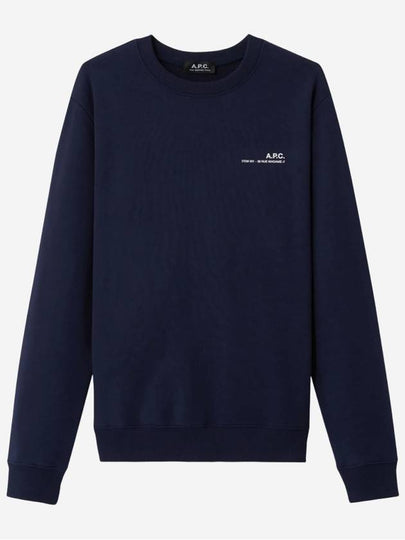 Men's Item Logo Sweatshirt Navy - A.P.C. - BALAAN 2