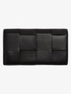 Intrecciato Flap Long Wallet Black - BOTTEGA VENETA - BALAAN 5