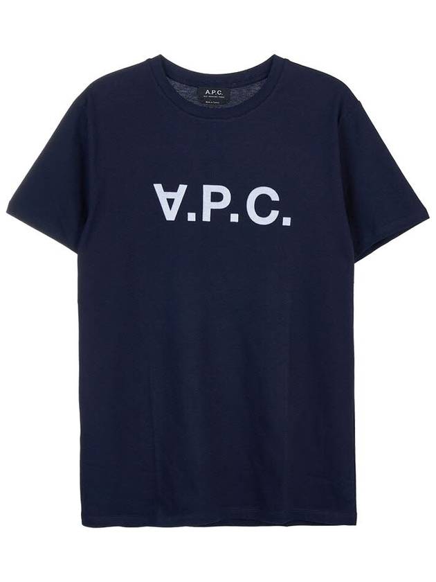 VPC Logo Organic Cotton Short Sleeve T-Shirt Navy - A.P.C. - BALAAN 10