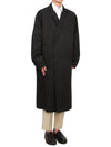 Double Breasted Wrap Collar Trench Coat Black - LEMAIRE - BALAAN 6