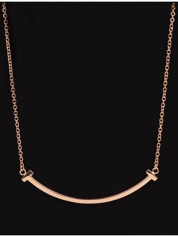 Rose gold T smile small necklace - TIFFANY & CO. - BALAAN 1