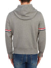 Cotton Milano Armband Zip Up Hoodie Light Grey - THOM BROWNE - BALAAN 6