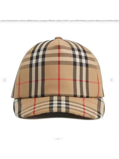 logo applique vintage check ball cap beige - BURBERRY - BALAAN 2