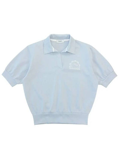 Rookie Open Collar Neck Quick Dry T Shirt LIGHT BLUE - MONBIRDIE GOLF - BALAAN 2