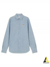 Fox Head Classic Cotton Long Sleeve Shirt Blue - MAISON KITSUNE - BALAAN 2