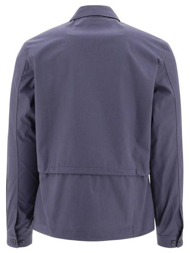 Metropolis Gabardine Zipper Long Sleeve Shirt Blue - CP COMPANY - BALAAN 3