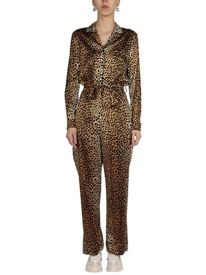 Women's Animal Pattern Satin Jumpsuit Brown - DOLCE&GABBANA - BALAAN 2