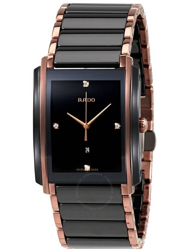 Rado Integral L Black Dial Ceramic Diamond Men's Watch R20207712 - RADO - BALAAN 1