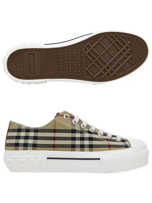 Vintage Check Cotton Sneakers Archive Beige - BURBERRY - BALAAN 2