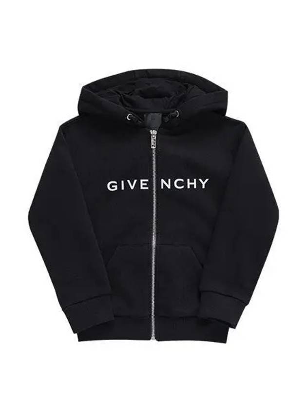 H15352 09B Archetype Logo Print Junior Hooded Zip up 1137649 - GIVENCHY - BALAAN 1