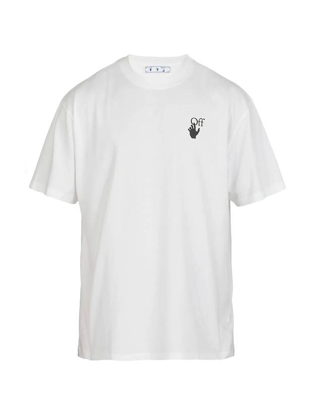 logo round neck short sleeve t-shirt white - OFF WHITE - BALAAN.