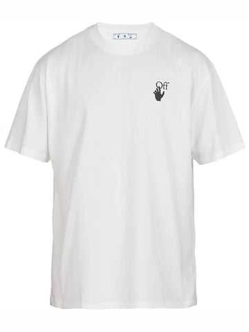 logo round neck short sleeve t-shirt white - OFF WHITE - BALAAN.