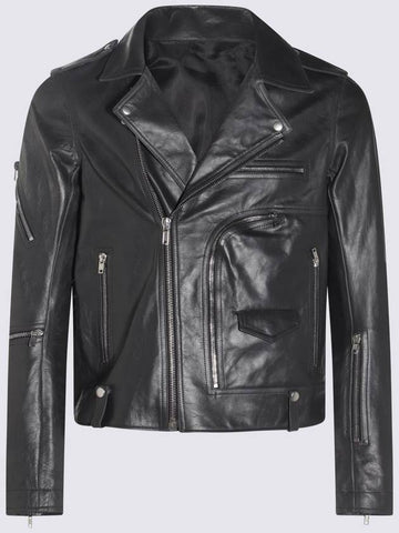 Rick Owens Black Leather Bauhaus Stooges Jacket - RICK OWENS - BALAAN 1